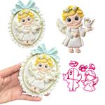 Cortador Anjo Com Pomba Grande 9cm