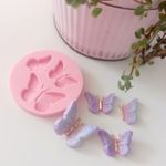 Molde de Silicone 3 Mini Borboletas