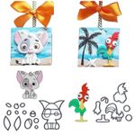 Kit Cortadores Galo Hei Hei e Porco Pua da Moana 5,5cm