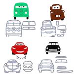 Kit Cortadores do Filme Carros 4 Un
