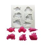 Molde de Silicone Trasportes Avião Foguete Carro Trem