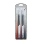Kit 2 Canetas Comestiveis Ponta Dupla Pretas