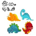 Kit Cortadores de Dinossauro Baby 6cm