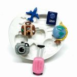 Molde de Silicone Kit Viagem Avião Mala Camera Passaporte Avião ...