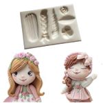 Molde de Silicone para Decorar Cabelos