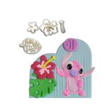 Kit Cortadores Flor de Hibisco e Folha Tropical do Stitch