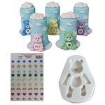 Molde de Silicone Ursinhos Carinhosos + Apliques de Arroz