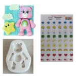 Molde de Silicone Ursinhos Carinhosos + Apliques de Arroz