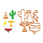 Kit Cortadores Itens Filme Carros 5cm
