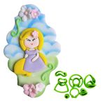 Cortador da Princesa Rapunzel 6,5cm
