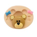 Molde de Silicone Urso / Ursa Com Laços