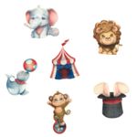 Kit Papel de Arroz Tema Circo Mod 1