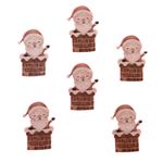 Kit Papel de Arroz Papai Noel na Chaminé 6 Un 