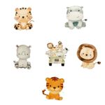 Kit Papel de Arroz Animais do Safari 6 Un
