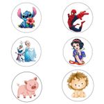 Folha A4 Papel de Arroz Esc 1 Un Stitch, Safari, Frozen etc