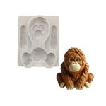 Molde de Silicone Macaco Orangotango 3D