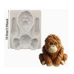 Molde de Silicone Macaco Orangotango 3D