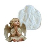 Molde de Silicone Anjo Anjinho Pensativo Sentado