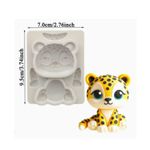 Molde de Silicone Onça Baby 3D