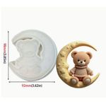 Molde de Silicone Urso Ursinho Na Lua Mod 4