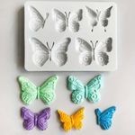 Molde de Silicone Borboletas 5 Cav