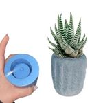 Molde de Silicone Vaso Cactos Efeito Pedras