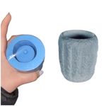 Molde de Silicone Vaso Cactos Efeito Pedras