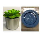 Molde de Silicone Vaso Formato Listras para Decorar Casa