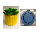 Molde de Silicone Vaso Listras para Decorar Casa