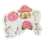 Molde de Silicone Apliques de Jardim 8 Cav
