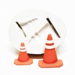 Molde de Silicone Cones de Trânsito Hot Wheels