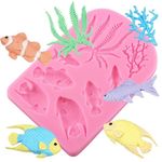 Molde de Silicone Fundo do Mar Peixes e Algas