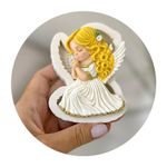 Molde de Silicone Menina Anjo Ajoelhado
