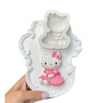 Molde de Silicone Hello Kitty Sentada