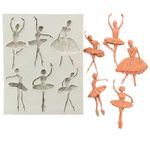 Molde de Silicone Bailarinas 6 Cav