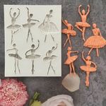 Molde de Silicone Bailarinas 6 Cav