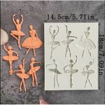 Molde de Silicone Bailarinas 6 Cav