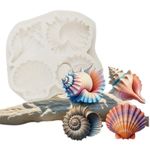 Molde de Silicone Conchas do Fundo do Mar 4 Cav
