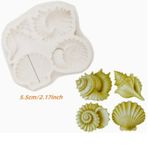 Molde de Silicone Conchas do Fundo do Mar 4 Cav