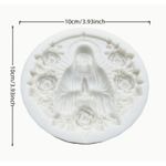 Molde de Silicone Santa Com Flores G