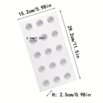 Forma de Silicone Importada 3D Meia Esfera Pequena 15 Cav