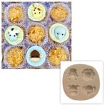 Molde de Silicone Safari Rostos Animais