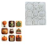 Molde de Silicone Apliques de Halloween 9 Cav