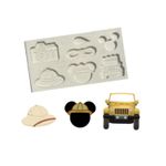 Molde de Silicone Itens do Mickey Safari 7 Cav