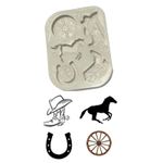 Molde de Silicone Itens de Cowboy 5 Cav