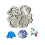 Molde de Silicone Mini Astronauta 7 Cav