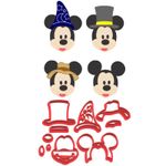 Kit Cortadores Rostos do Mickey 5cm
