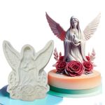 Molde de Silicone Santa Com Flores e Pomba
