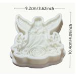 Molde de Silicone Santa Com Flores e Pomba