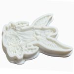 Molde de Silicone Santa Com Flores e Pomba